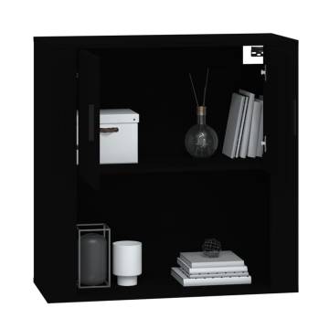 Wall Cabinet Black 80x33x80 cm Engineered Wood