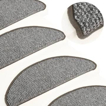 Carpet Stair Treads 15 pcs Grey 65x21x4 cm