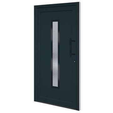 Front Door Anthracite 108x208 cm PVC