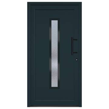 Front Door Anthracite 108x208 cm PVC