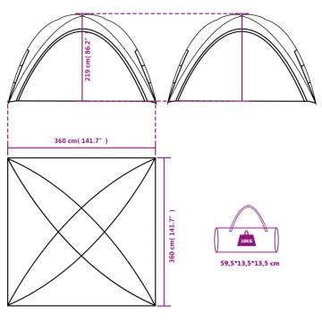 Party Tent Green 360x360x219 cm 190T Taffeta