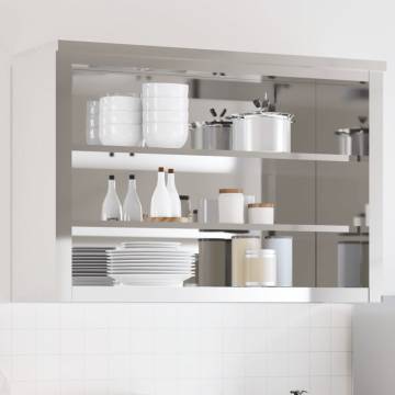 Kitchen Wall Cabinet with Shelves Stainless Steel