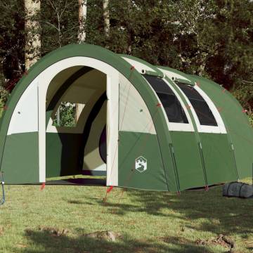 Camping Tent 4-Person Green Blackout Fabric Waterproof