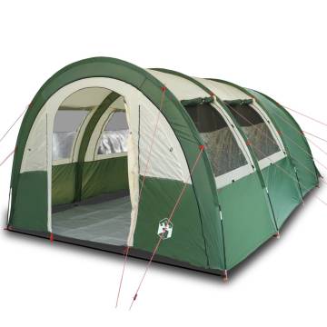 Camping Tent 4-Person Green Blackout Fabric Waterproof