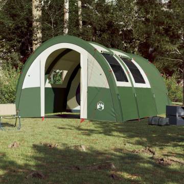 Camping Tent 4-Person Green Blackout Fabric Waterproof