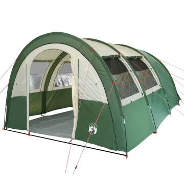 Camping Tent 4-Person Green Blackout Fabric Waterproof