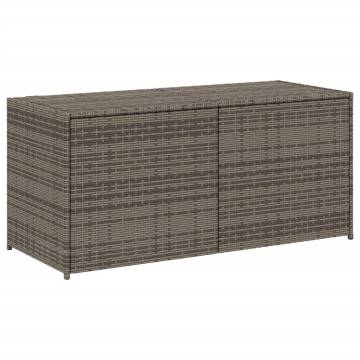 Garden Storage Box Grey 283L Poly Rattan