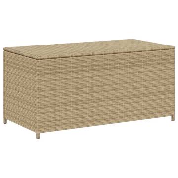 Garden Storage Box Mix Beige 190L Poly Rattan