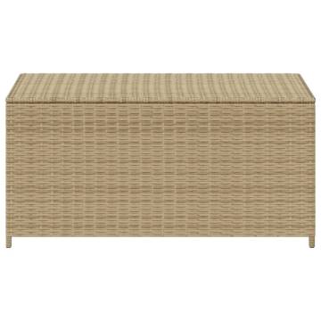 Garden Storage Box Mix Beige 190L Poly Rattan