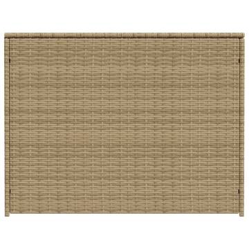 Garden Storage Box Mix Beige 984L Poly Rattan