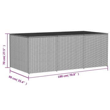 Garden Storage Box Mix Beige 984L Poly Rattan