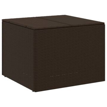 Garden Storage Box Brown 291L Poly Rattan