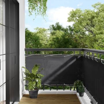 Balcony Screen Anthracite 75x700 cm 100% Polyester Oxford