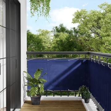 Balcony Screen Blue 75x1000 cm 100% Polyester Oxford