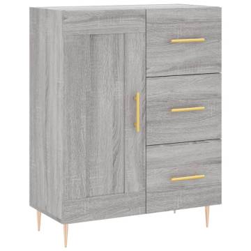 Highboard Grey Sonoma 69.5x34x180 cm Engineered Wood