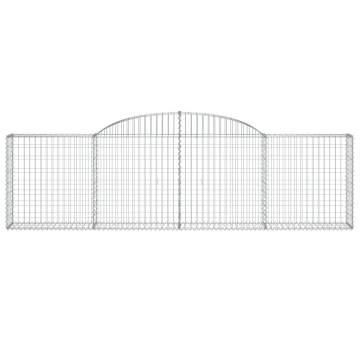 Arched Gabion Basket 300x30x80/100 cm Galvanised Iron