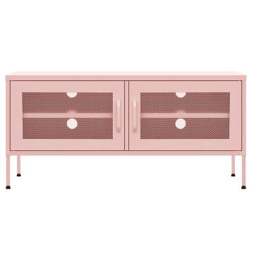 TV Cabinet Pink 105x35x50 cm Steel