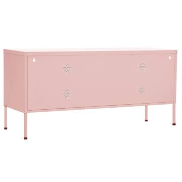 TV Cabinet Pink 105x35x50 cm Steel