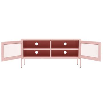 TV Cabinet Pink 105x35x50 cm Steel