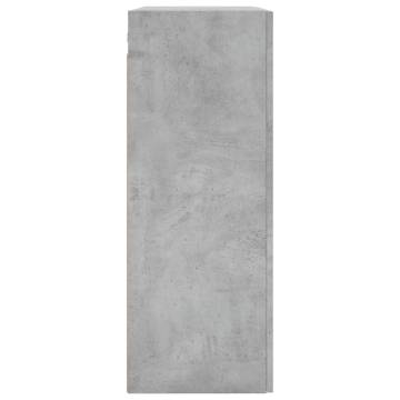 Wall Mounted Cabinets 2 pcs Concrete Grey 69.5x34x90 cm