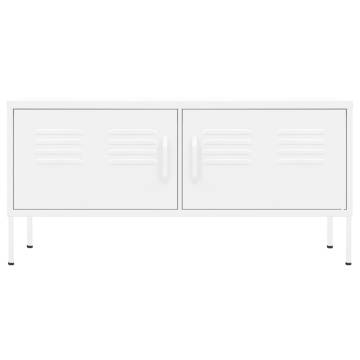 TV Cabinet White 105x35x50 cm Steel