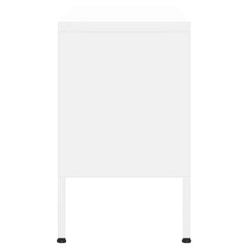 TV Cabinet White 105x35x50 cm Steel