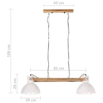 Industrial Hanging Lamp 25 W White 109 cm E27