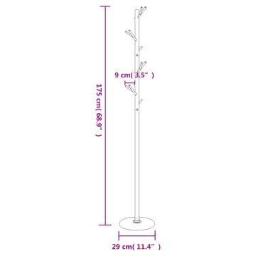 Coat Stand White 175 cm Powder-coated Iron