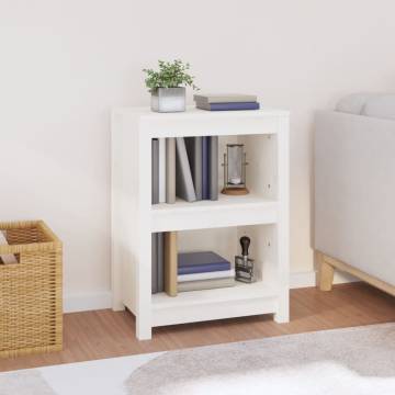 Book Cabinet White 50x35x68 cm Solid Wood Pine