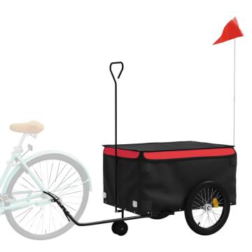 Bike Trailer Black and Red 45 kg Iron