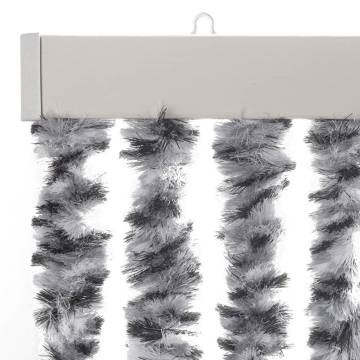 Fly Curtain Grey and Black and White 56x185 cm Chenille