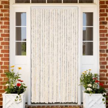 Fly Curtain Beige and White 56x185 cm Chenille