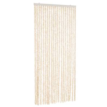 Fly Curtain Beige and White 56x185 cm Chenille