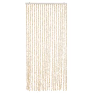 Fly Curtain Beige and White 56x185 cm Chenille