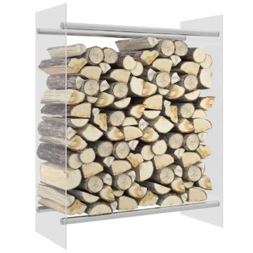 Firewood Rack Transparent 80x35x100 cm Tempered Glass