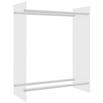 Firewood Rack Transparent 80x35x100 cm Tempered Glass