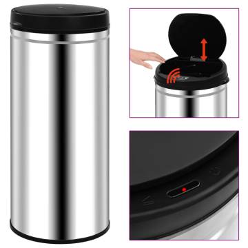 Automatic Sensor Dustbin 80 L Stainless Steel