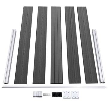 Fence Panel Set WPC 353x105 cm Black