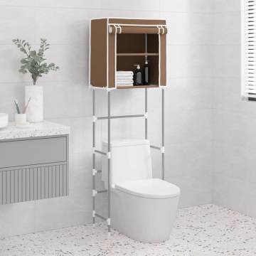 2-Tier Storage Rack over Toilet Brown 56x30x170 cm Iron