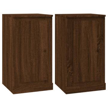 Sideboards 2 pcs Brown Oak 37.5x35.5x67.5 cm Engineered Wood