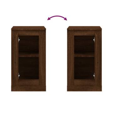 Sideboards 2 pcs Brown Oak 37.5x35.5x67.5 cm Engineered Wood