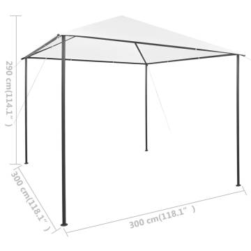 Gazebo 3x3x2.9 m White 180 g/m²