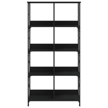 Bookshelf Black 78.5x33x153 cm Engineered Wood