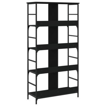 Bookshelf Black 78.5x33x153 cm Engineered Wood