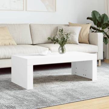 Coffee Table White 102x50x36 cm Engineered Wood