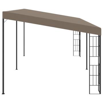 Wall-mounted Gazebo 6x3 m Taupe Fabric