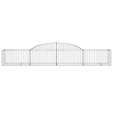 Arched Gabion Baskets 4 pcs 300x50x40/60 cm Galvanised Iron