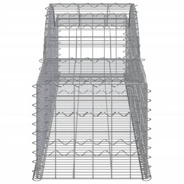 Arched Gabion Baskets 4 pcs 300x50x40/60 cm Galvanised Iron