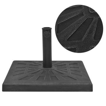 Parasol Base Resin Square Black 12 kg