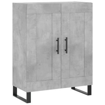 Highboard Concrete Grey 69.5x34x180 cm Engineered Wood